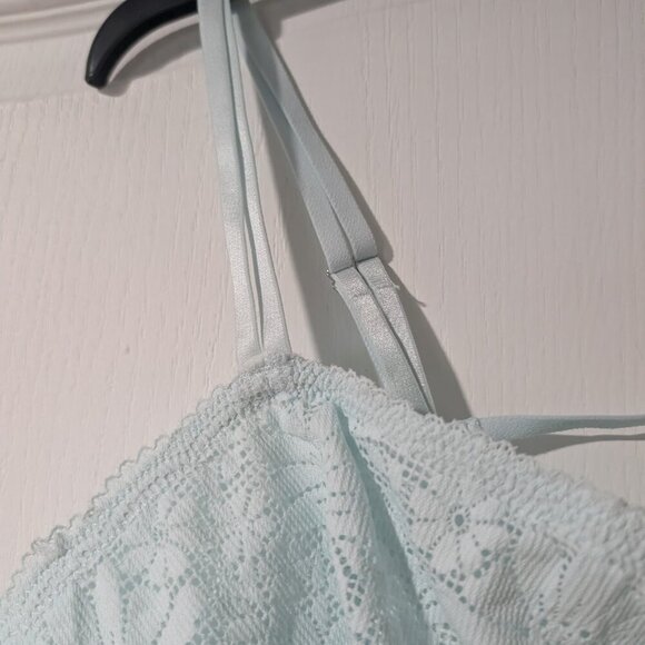 NEW Aerie | Anytime Lace Strappy Bralette In Light Turquoise - Picture 4 of 8